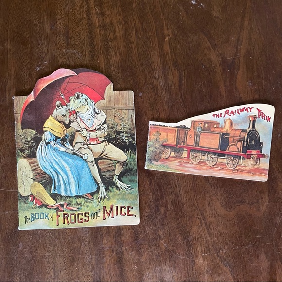 Illustrated Children's Books - Lot of 10 - Antique Reproductions - Die Cut Paper - Picture 7 of 8